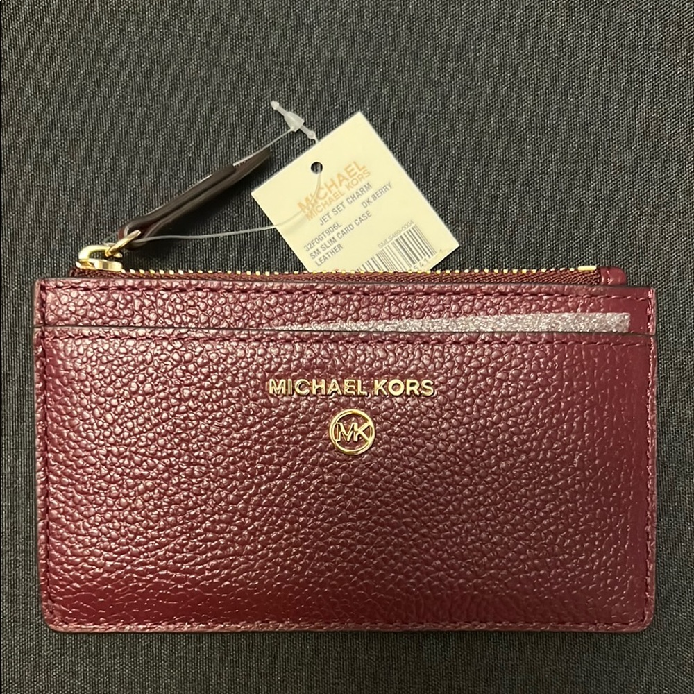 Michael Kors Leather Slim Card Case Wallet